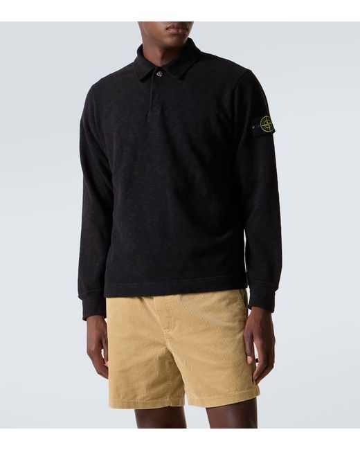 Stone Island Polohemd Compass Aus Baumwolle in Black für Herren