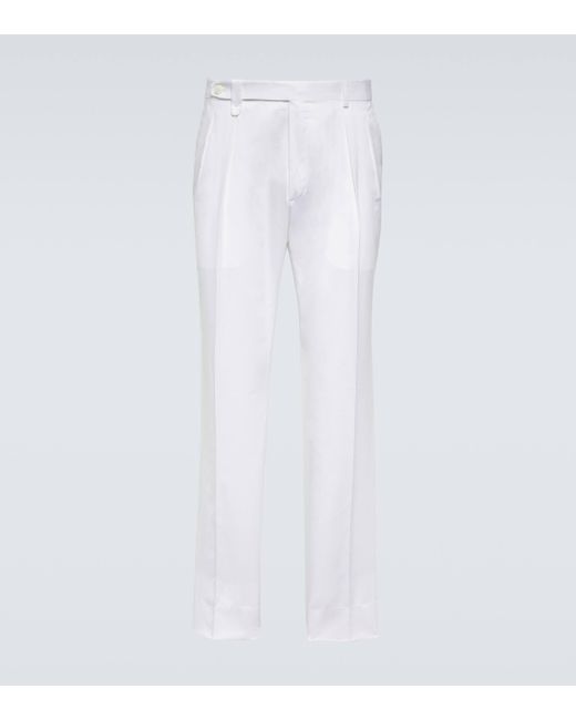 Pantalon chino Elba en coton Brioni pour homme en coloris White
