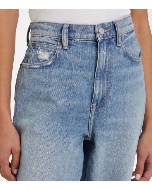 Polo Ralph Lauren Blue High-Rise Barrel-Leg Jeans