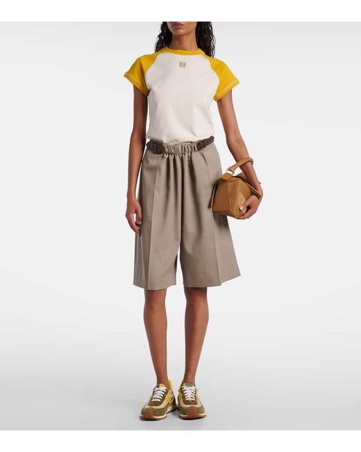 Loewe White T-Shirt Aus Einem Baumwollgemisch
