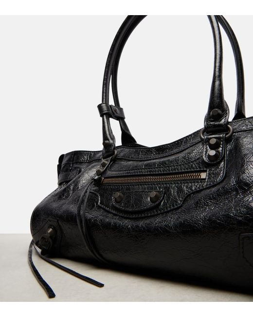 Balenciaga Black Schultertasche Le City East-West Medium