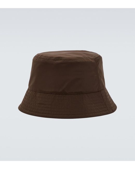 Saint Laurent Brown Logo Bucket Hat for men