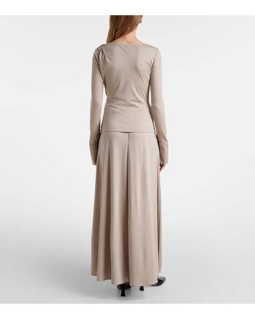 Max Mara Natural Stilla Virgin Wool Maxi Skirt