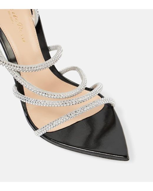 Sandali Crystal Ettie di Gianvito Rossi in White