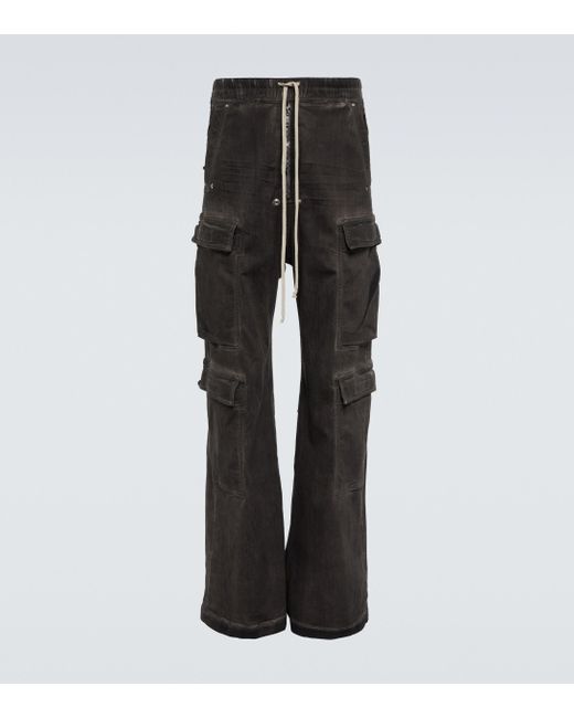 Rick Owens Black Cargo Wide-leg Jeans for men