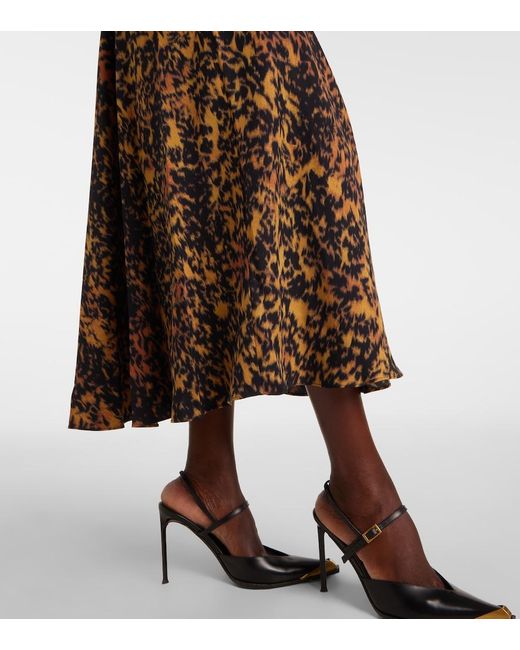 Ulla Johnson Yellow Clea Printed Midi Dress