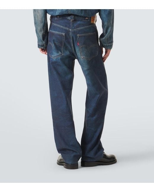 Junya Watanabe Blue X Levi's Wide-Leg Jeans for men
