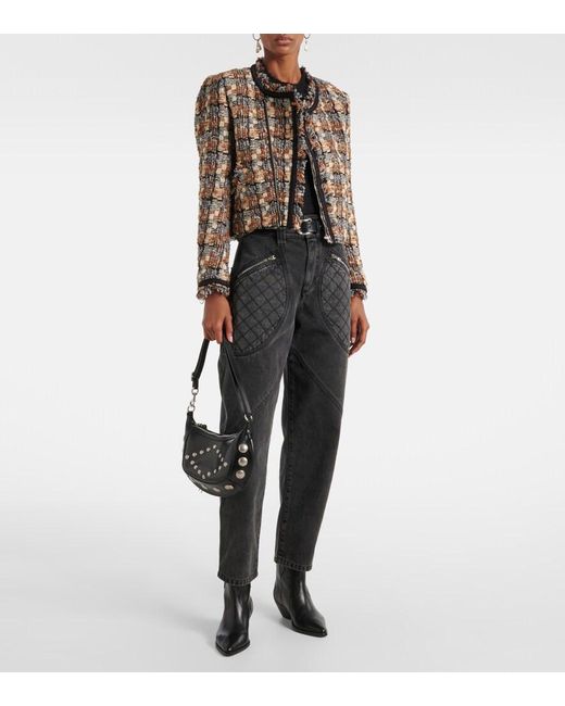 Isabel Marant Metallic Kerry Cropped Wool-Blend Jacket