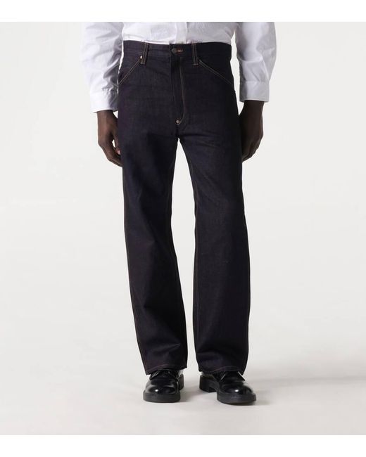 Junya Watanabe Blue X Levi's® Cotton And Linen Straight Jeans for men