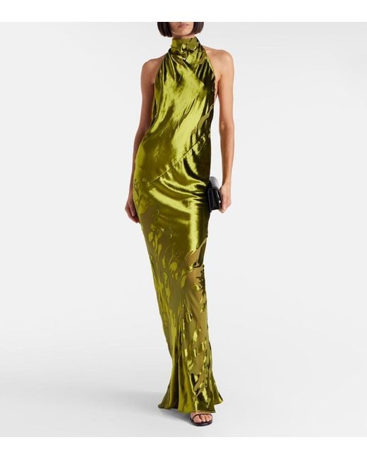 The Sei Green Halterneck Gown
