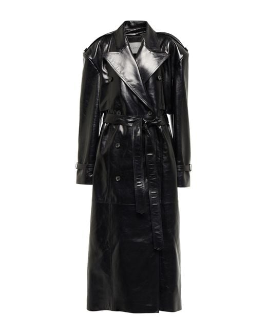 Magda Butrym Black Leather Trench Coat