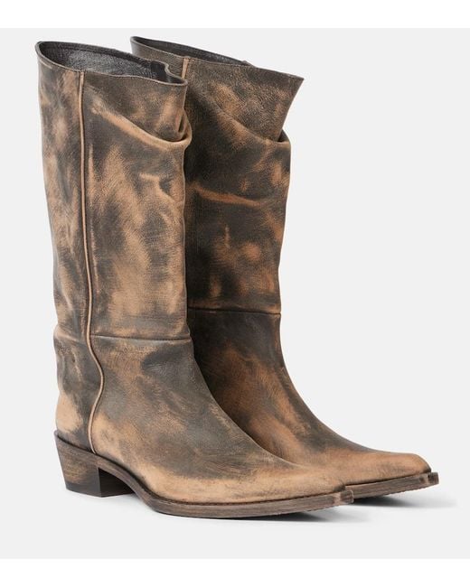 Khaite Brown Clive 25 Leather Boots