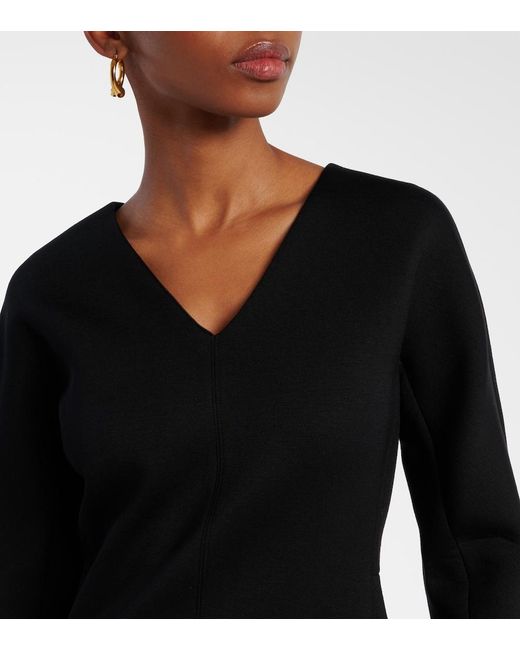 Max Mara Black Midas Jersey Midi Dress