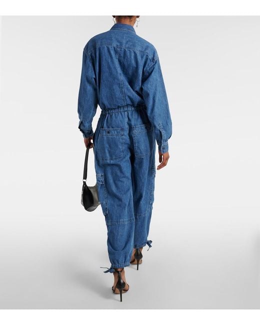 Isabel Marant Blue Idany Denim Jumpsuit