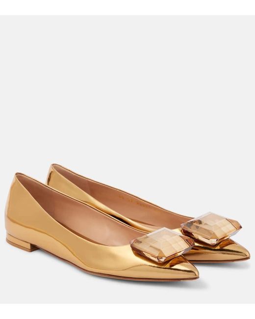 Ballerine Jaipur di Gianvito Rossi in Brown