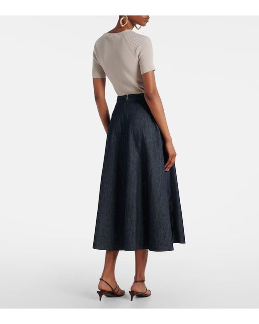 Falda Midi Cecile De Denim Max Mara de color Blue