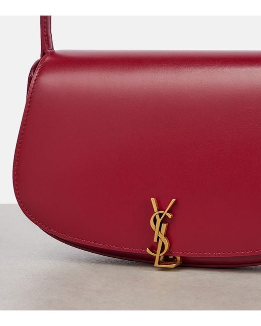 Saint Laurent Red Voltaire Mini Leather Shoulder Bag