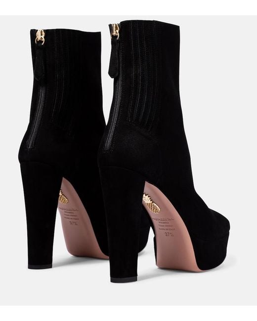 Aquazzura Black Saint Honore 120 Ankle Boot