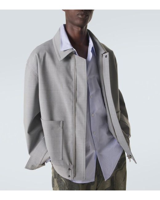 Dries Van Noten Gray Blouson Jacket for men