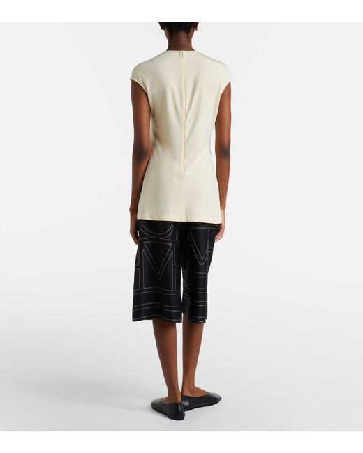 Totême  Black Embroidered Silk Bermuda Shorts