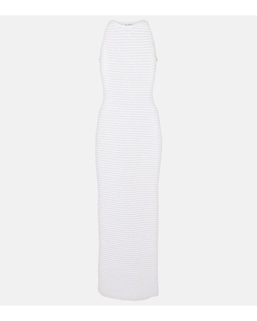 Alaïa White Crochet Maxi Dress