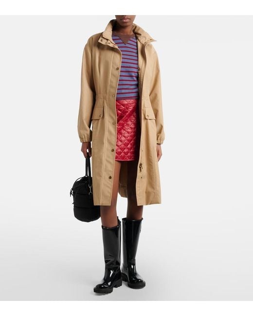 Moncler Natural Rhododendron Technical Cotton-Blend Parka
