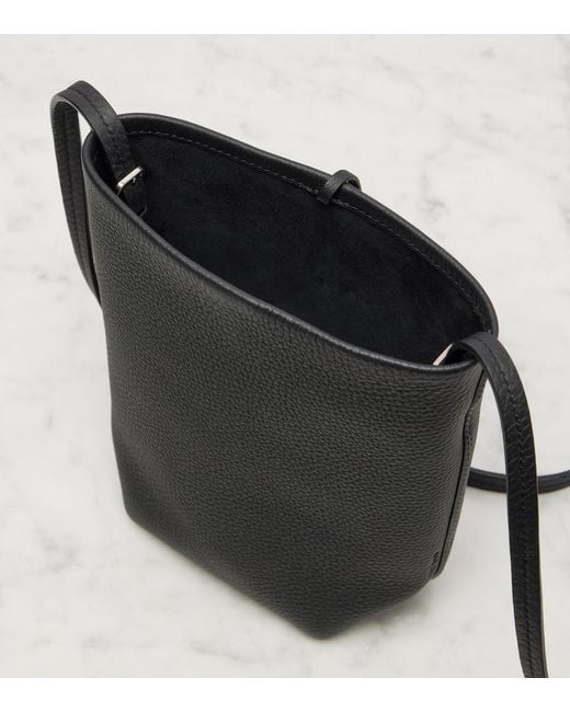 The Row Black N/S Park Leather Crossbody Bag