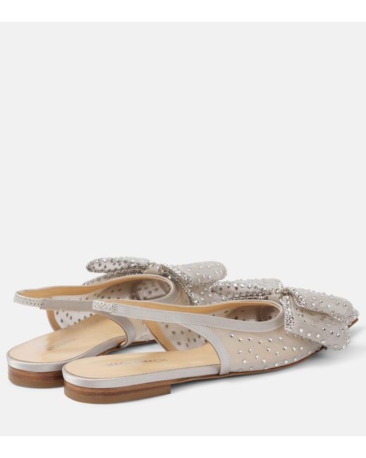 Mach & Mach Natural Cadeau Embellished Ballet Flats