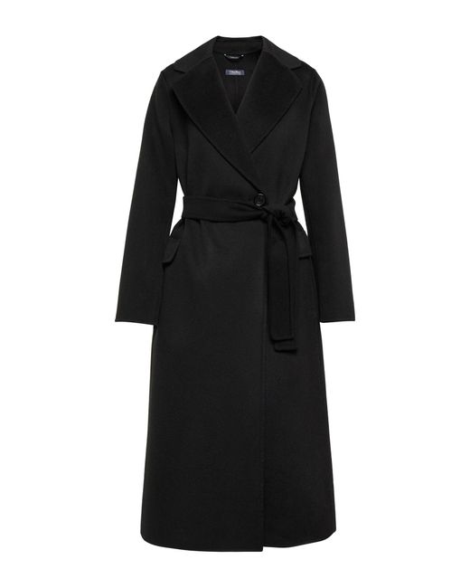 Max Mara Perry Wool And Cashmere Coat in Black | Lyst