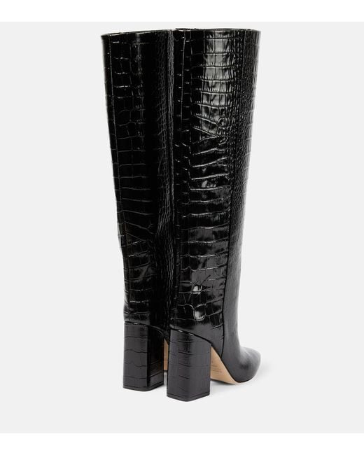 Paris Texas Black Anja Leather Tall Boot