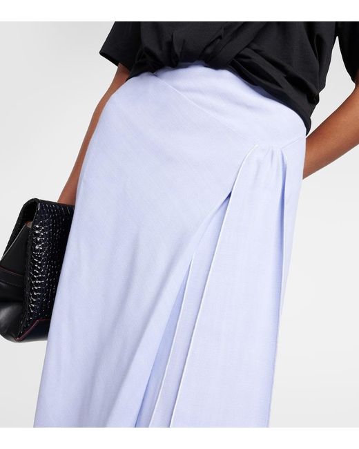Victoria Beckham Purple Asymmetric Tie-Dyed Maxi Skirt