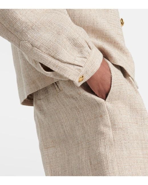 Veste Gliss En Lin, Coton Et Soie Melanges Blazé Milano en coloris Natural