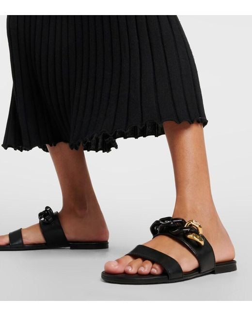 See By Chloé Black Lynette Leather Sandals