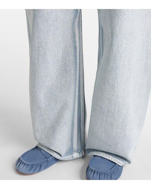 Jeans Anchos Page Con Cinturon Acne de color Blue