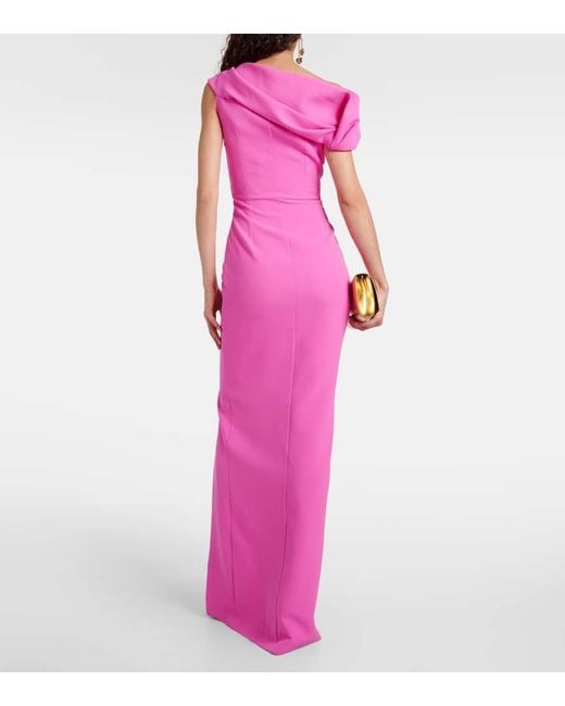 Safiyaa Pink Dara Crepe Gown