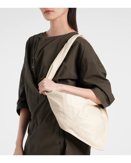 Lemaire White Schultertasche Scarf Small Aus Leder