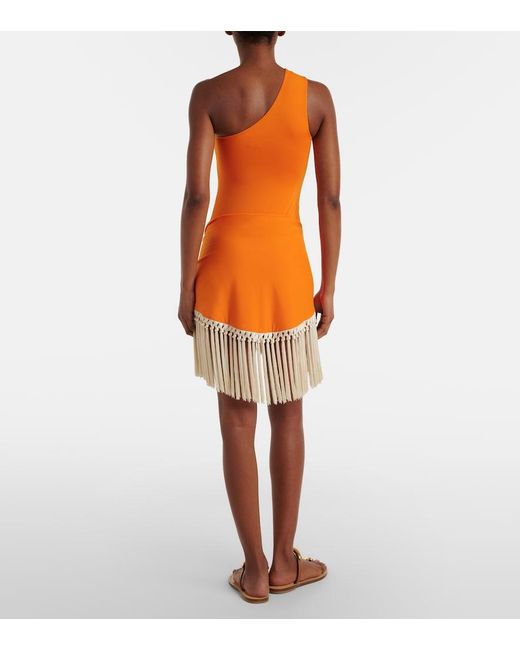 Taller Marmo Orange Yacare Swimsuit And Beach Cover-Up Set