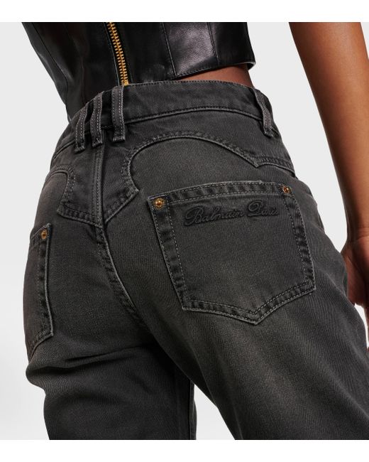 Balmain Black Western Low-rise Bootcut Jeans