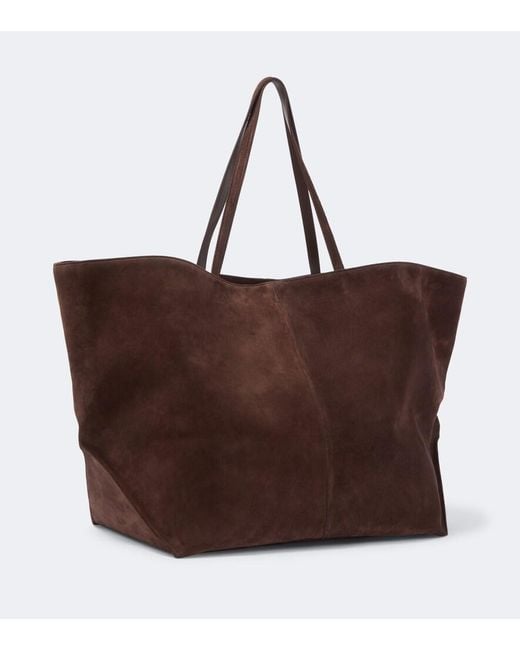 Jil Sander Brown Linea Maxi Suede Tote Bag for men