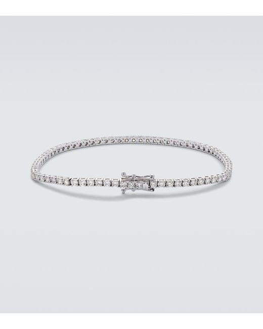 SHAY Metallic Diamond Encrusted White Gold Bracelet for men