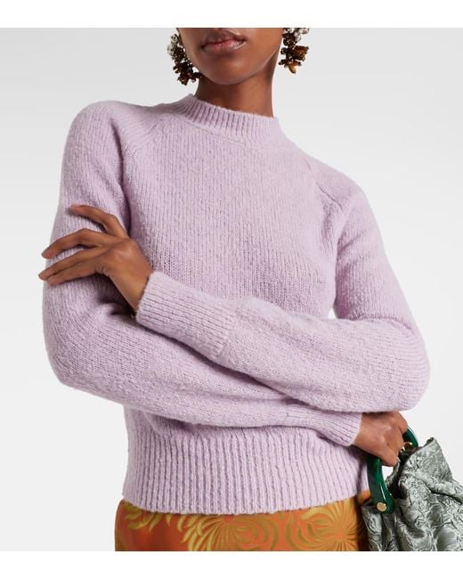 Dries Van Noten Pink Wool-Blend Sweater