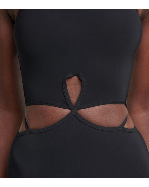 Christopher Esber Black Cutout Halterneck Swimsuit
