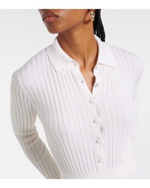 Gabriela Hearst White Ardor Silk And Cashmere Maxi Dress