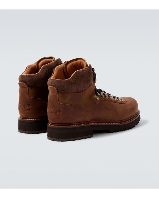 Polo Ralph Lauren Brown Leather Hiking Boots for men