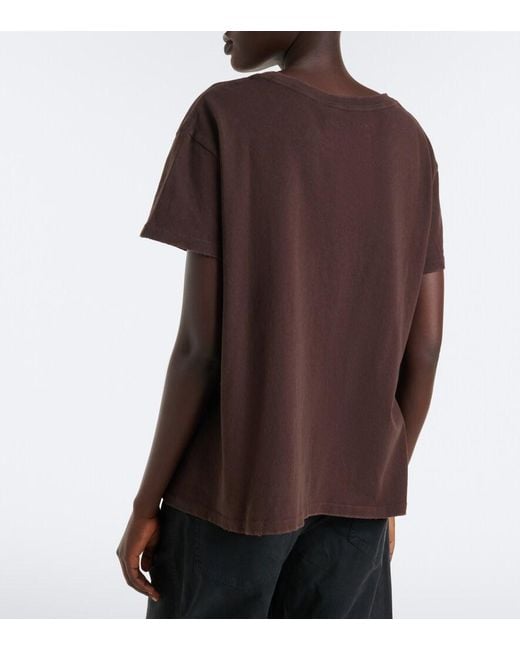 Nili Lotan Brown Brady Cotton Jersey T-Shirt