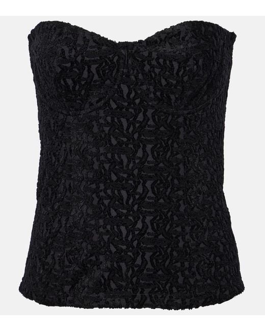 Isabel Marant Black Dolina Strapless Top