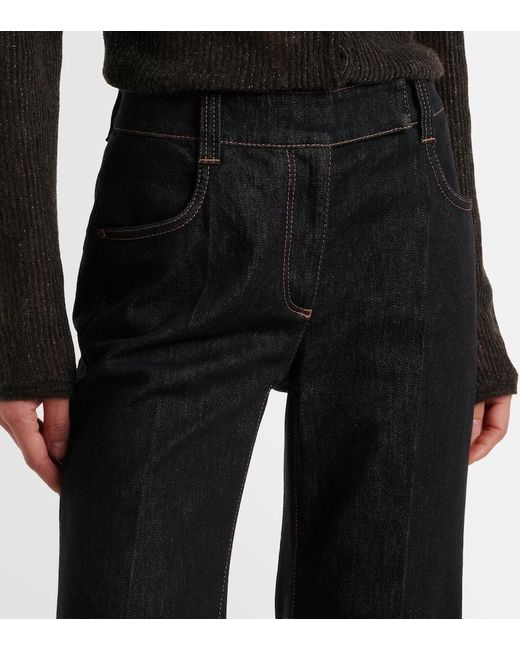 Brunello Cucinelli Black Monili Flared Jeans