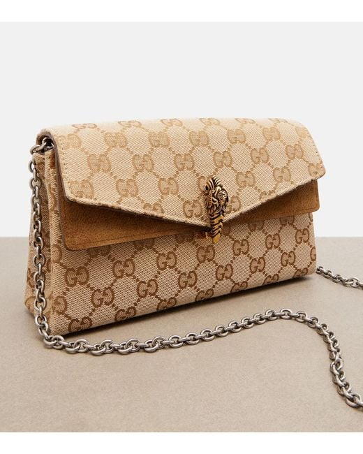 Gucci Natural Dionysus Small Gg Canvas Shoulder Bag