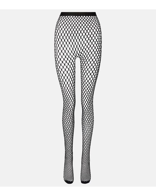 Wardrobe NYC Black Rhw Web Wool-Blend Tights