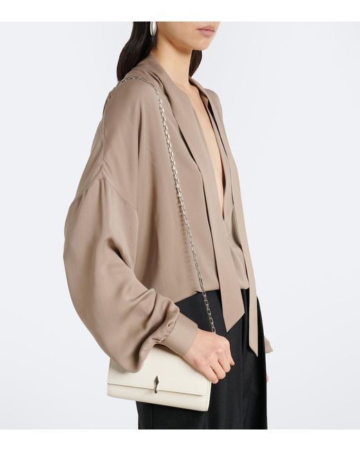 Christian Louboutin Natural Bettina Leather Clutch